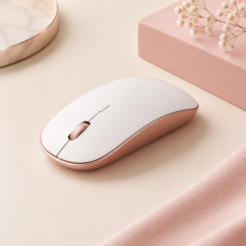 Mouse Sem Fio Slim Rose Gold