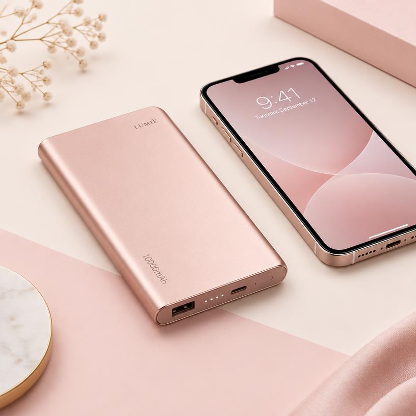 Power Bank 10.000 mAh Rosa Dourado